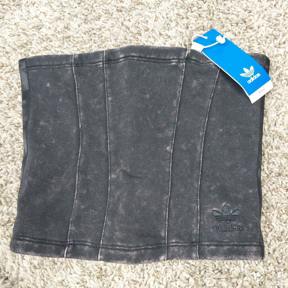 NEW Adidas Wash Corset Womens Sz 2 Black Strapless Zip Up